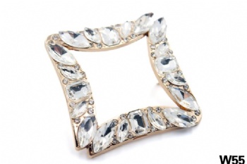 Light gold metal women shoes rhinestone accessories